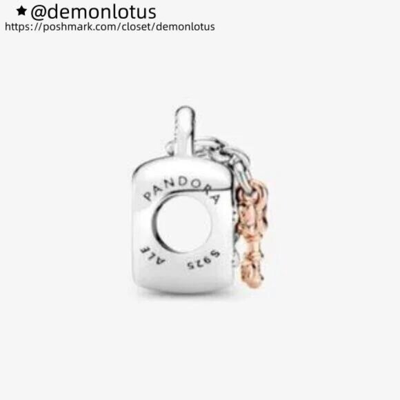 Pandora Disney Mickey Mouse & Minnie Mouse Padlock Charm - Picture 3 of 4